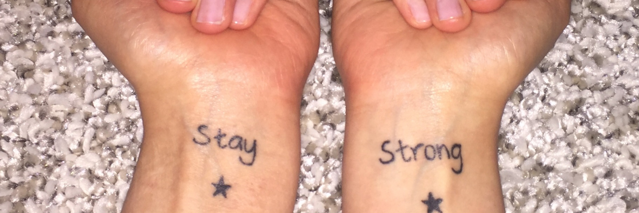 stay strong cut wrists